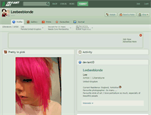 Tablet Screenshot of leebeeblonde.deviantart.com