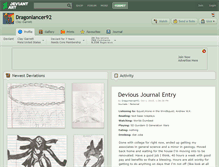 Tablet Screenshot of dragonlancer92.deviantart.com