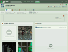 Tablet Screenshot of goldenthrush.deviantart.com