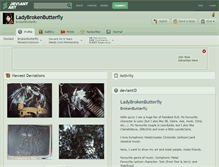 Tablet Screenshot of ladybrokenbutterfly.deviantart.com