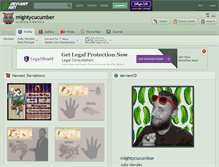 Tablet Screenshot of mightycucumber.deviantart.com
