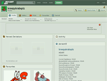 Tablet Screenshot of kreepykrabsplz.deviantart.com