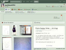 Tablet Screenshot of jackdrack0993.deviantart.com