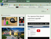 Tablet Screenshot of mattwo.deviantart.com