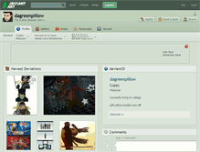 Tablet Screenshot of dagreenpillow.deviantart.com