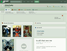 Tablet Screenshot of cinna-husky.deviantart.com