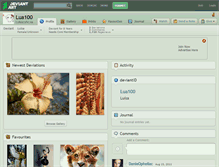 Tablet Screenshot of lua100.deviantart.com