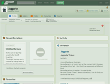 Tablet Screenshot of jaggarte.deviantart.com
