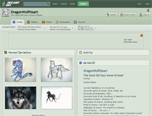 Tablet Screenshot of dragonwolfheart.deviantart.com