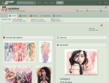 Tablet Screenshot of carlalobot.deviantart.com