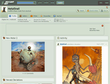 Tablet Screenshot of metalsnail.deviantart.com