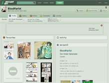 Tablet Screenshot of bloodharlot.deviantart.com