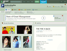 Tablet Screenshot of andrewbluefire.deviantart.com