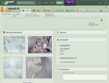 Tablet Screenshot of mieze018.deviantart.com