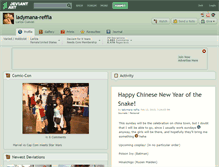 Tablet Screenshot of ladymana-reffia.deviantart.com