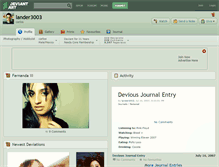 Tablet Screenshot of lander3003.deviantart.com