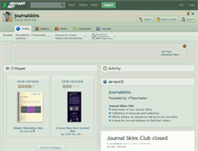 Tablet Screenshot of journalskins.deviantart.com