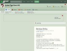 Tablet Screenshot of goldentigerclaws182.deviantart.com