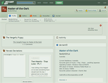 Tablet Screenshot of master-of-the-dark.deviantart.com