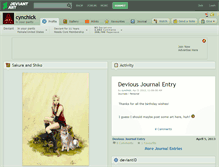 Tablet Screenshot of cynchick.deviantart.com