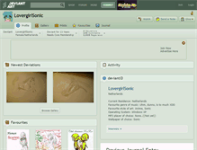 Tablet Screenshot of lovergirlsonic.deviantart.com