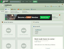 Tablet Screenshot of nudetoons.deviantart.com