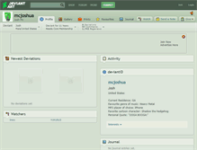 Tablet Screenshot of mcjoshua.deviantart.com