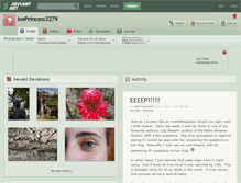 Tablet Screenshot of iceprincess3279.deviantart.com