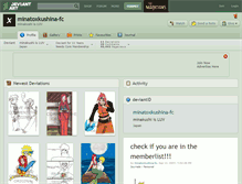 Tablet Screenshot of minatoxkushina-fc.deviantart.com