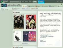 Tablet Screenshot of animeartistsworld.deviantart.com