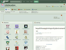 Tablet Screenshot of lillytheleafeon.deviantart.com