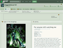 Tablet Screenshot of dragongirlover101.deviantart.com