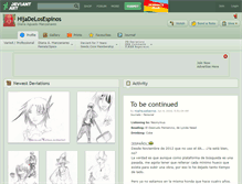 Tablet Screenshot of hijadelosespinos.deviantart.com