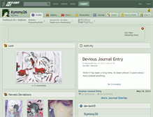 Tablet Screenshot of kymmy26.deviantart.com