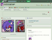 Tablet Screenshot of ciarathehedgehogplz.deviantart.com