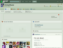 Tablet Screenshot of christykitsune.deviantart.com