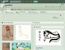 Tablet Screenshot of mywolfsoul.deviantart.com