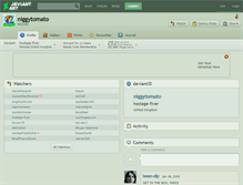 Tablet Screenshot of niggytomato.deviantart.com
