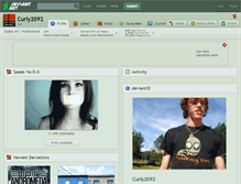 Tablet Screenshot of curly2092.deviantart.com