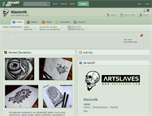 Tablet Screenshot of iblackmilk.deviantart.com