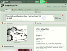 Tablet Screenshot of akwardrocketfairy.deviantart.com