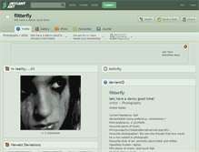 Tablet Screenshot of flitterfly.deviantart.com