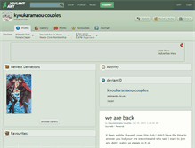 Tablet Screenshot of kyoukaramaou-couples.deviantart.com