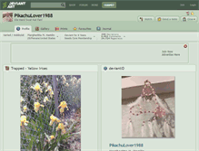 Tablet Screenshot of pikachulover1988.deviantart.com