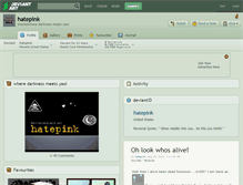 Tablet Screenshot of hatepink.deviantart.com