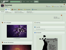 Tablet Screenshot of flamerlady.deviantart.com