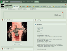 Tablet Screenshot of mylkhead.deviantart.com