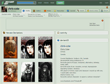 Tablet Screenshot of chris-cote.deviantart.com