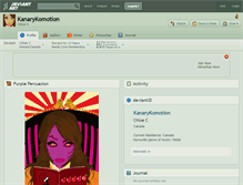 Tablet Screenshot of kanarykomotion.deviantart.com