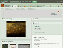 Tablet Screenshot of lunartex.deviantart.com